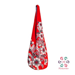 Red bag, gray flowers, embroidered bag, wool bag, cross body bag, boho bag, handmade embroidery, large bag, peruvian, womens hippie bag