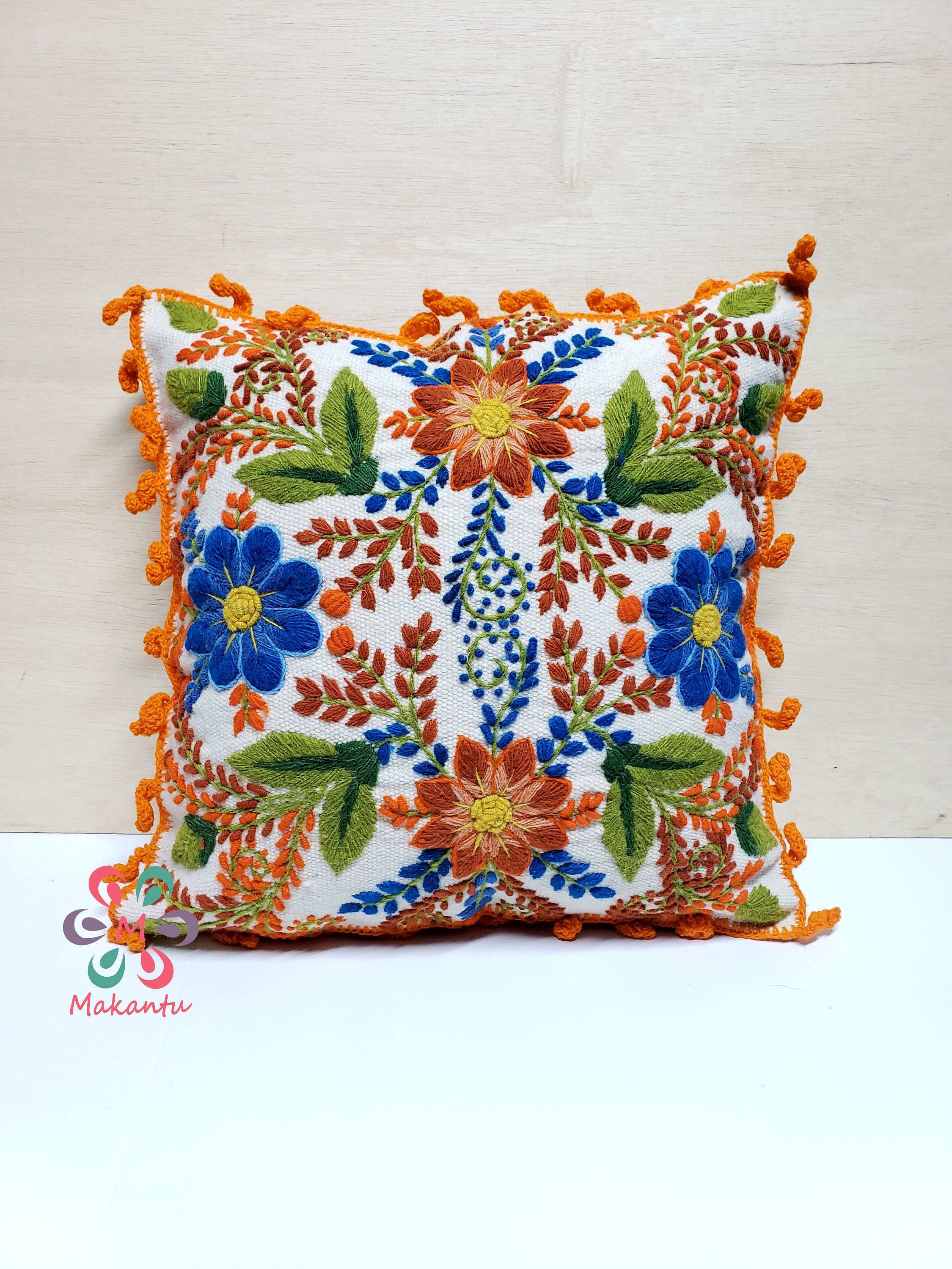 Embroidered Pillow Cover Cushion Cover Handmade Peru Etsy