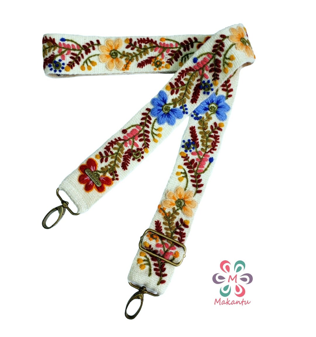 Embroidered Bag Strap Camera Strap Adjustable Bag Shoulder Etsy