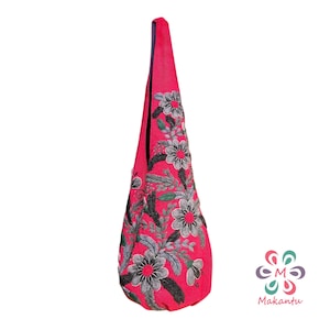Pink bag, gray flowers, embroidered bag, wool bag, cross body bag, boho bag, handmade embroidery, large bag, peruvian, womens hippie bag