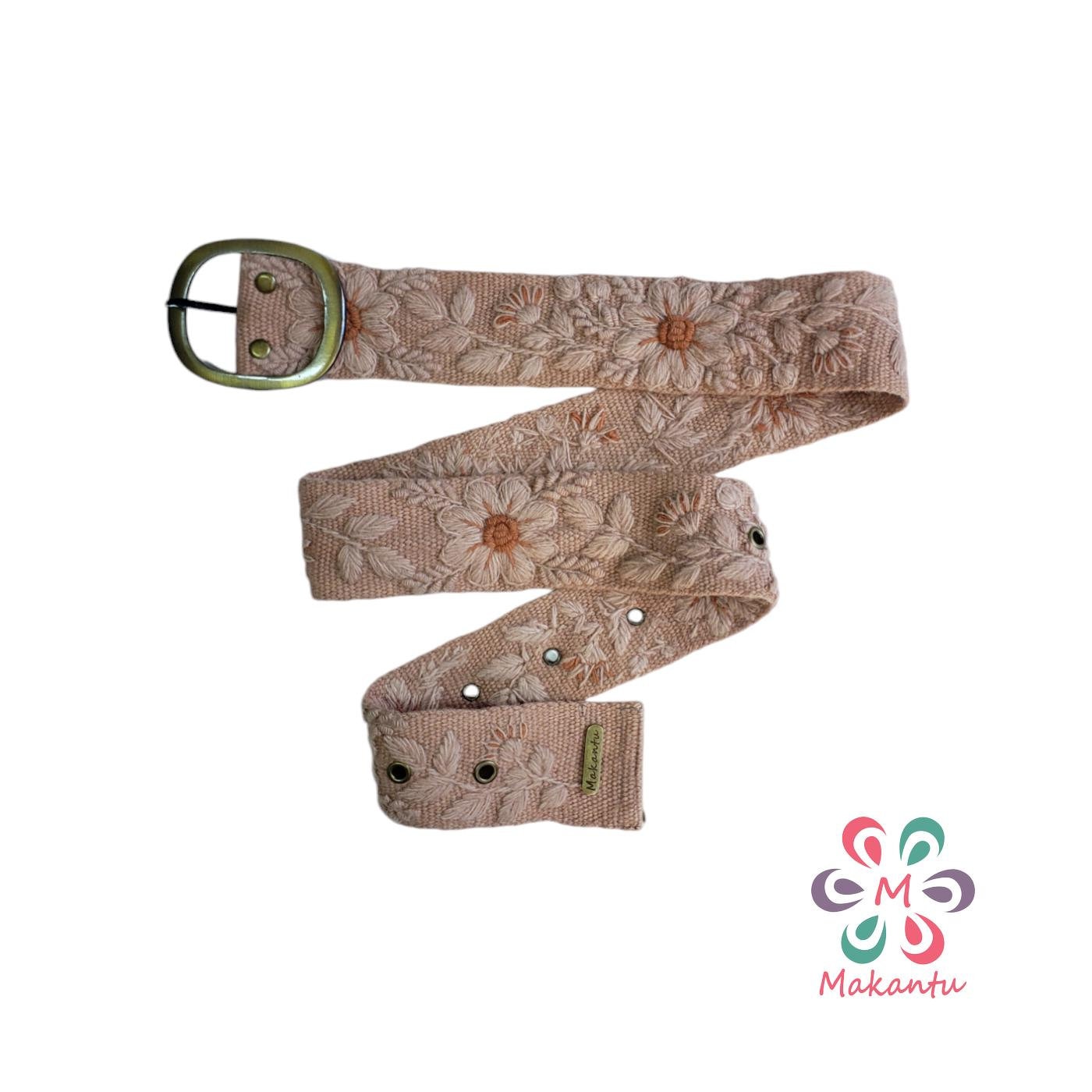Ceinture Tressée Perles Rose à Franges - Fermoir Bouton - Taille Unique - Neuf Sans étiquette