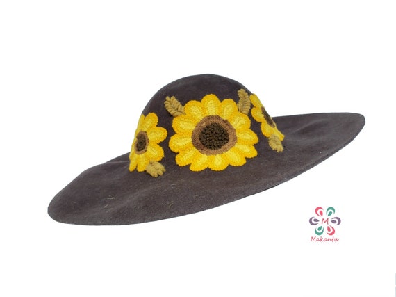 Sheep Wool Felt Floral Embroidered Women Hat Womens Wool Embroidery Winter Hats - Etsy main image 3