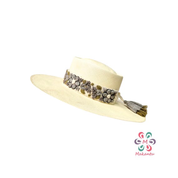 Stylish Gray Hat with Cream Band Grey Feather Band Cowboy Hat – Animo Hat & Apparel main image 2