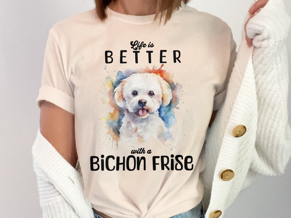 Bichon Frise Vintage Dog T-Shirt Retro Colorful Shirt Bichon Frise Vintage Dog T-Shirt Retro Colorful Shirt