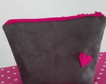 Pocket lining and grey girly pink