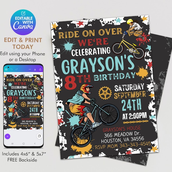 Bike Birthday Party - Etsy