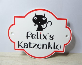 Türschild « KATZENRESIDENZ » Dekoschild Katze 