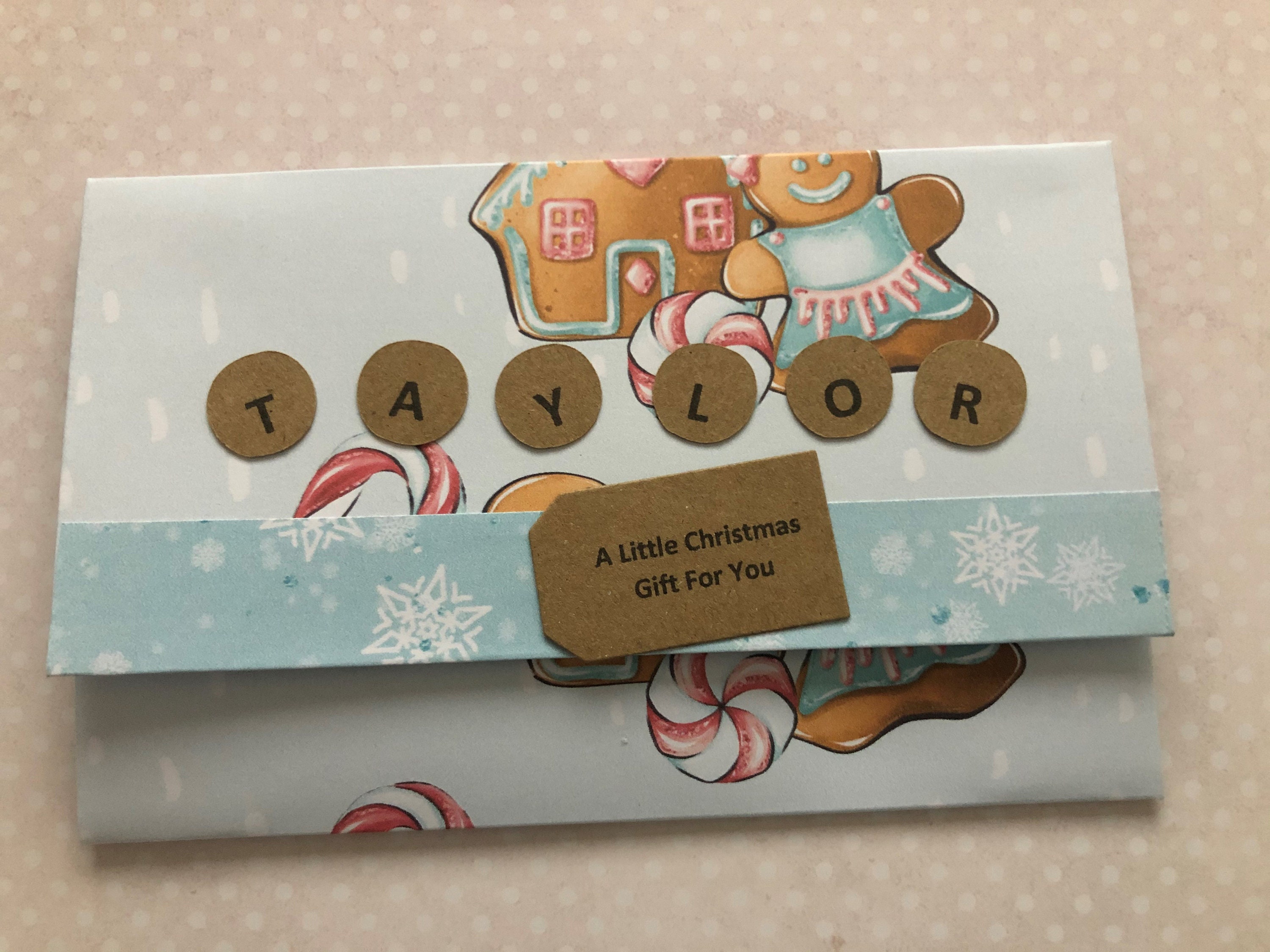 Handmade Christmas Gift Card Money Holder Wallet Gingerbread - Etsy UK