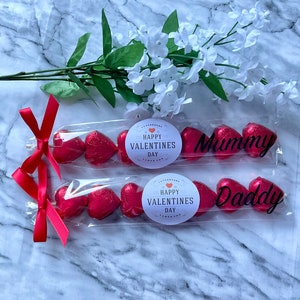 Personalised Valentine's Heart Chocolate Kebabs Perfect Treat For Your Valentines Happy Valentines Day, I Love You