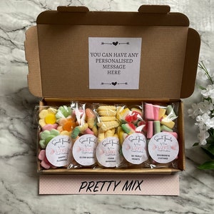 Letterbox Sweet Gifts, Sweet Treats, Personalised, Any Occasion, Birthday, Good Luck, Retirement, Vegan, Veggie loads of Choices