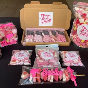 Barbie Sweet Treats, party favours, gift bags, gift boxes