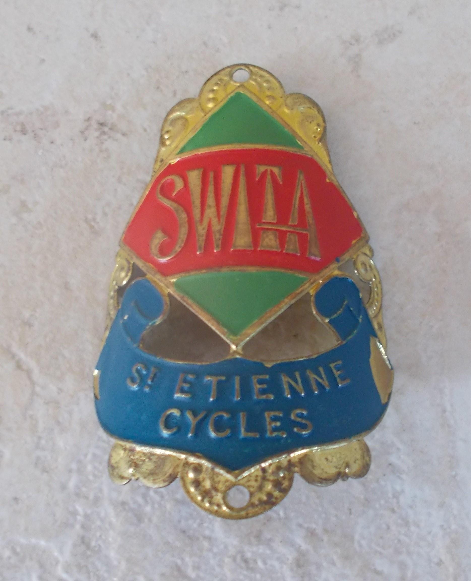Vintage SWITA France Bicycle Head Badge Antique Bike vtg