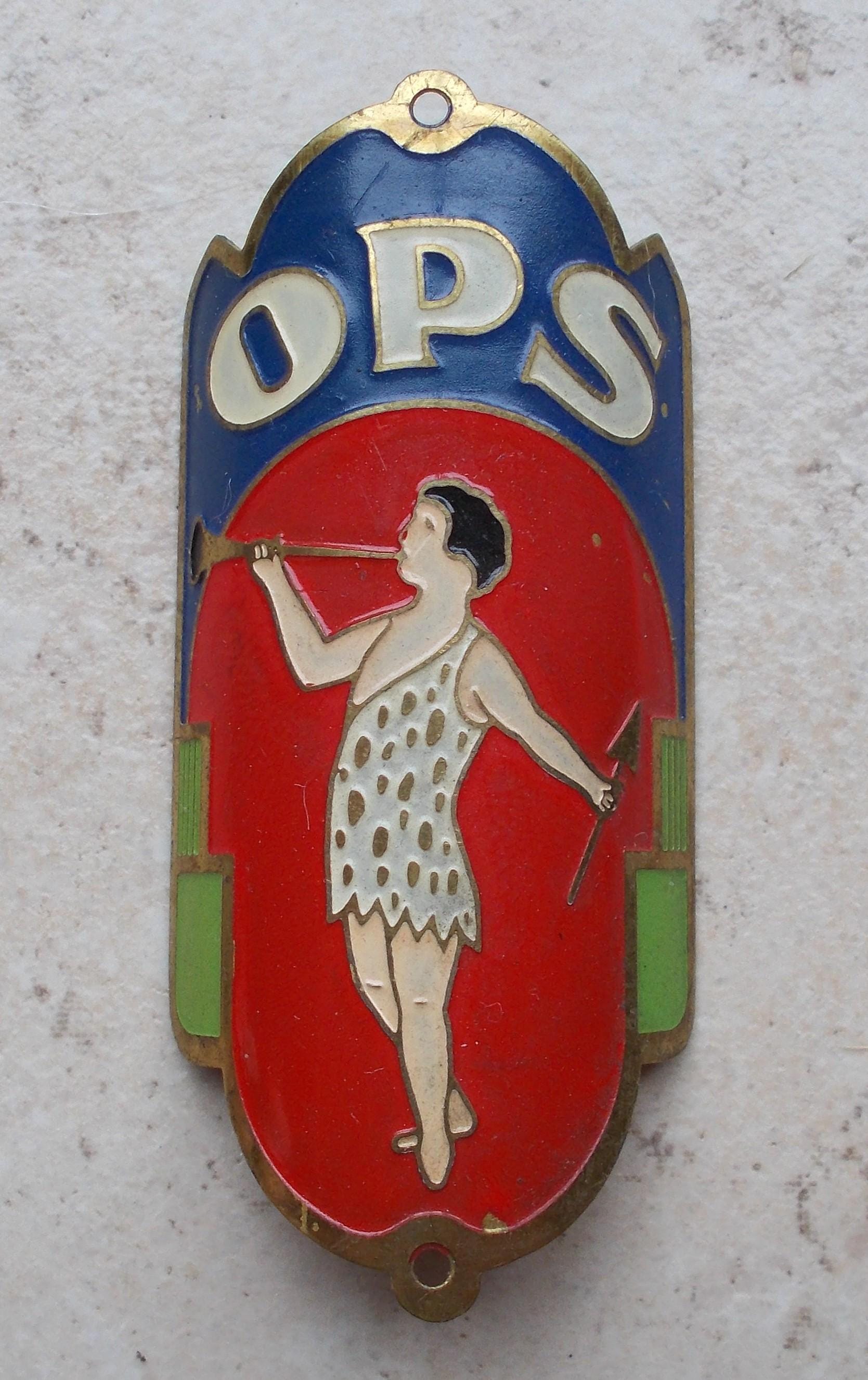 Insigne De Tête De Vélo Ancien OPS - Cycles - Fabriqué En France - Vintage