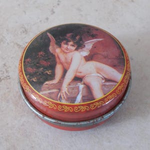 Vintage pills tin box pillbox advertissement antique France container metal vtg #2