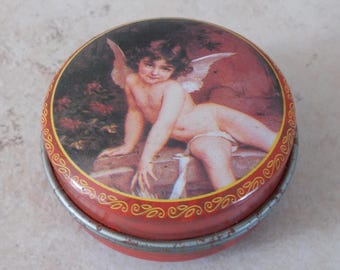 Vintage pills tin box pillbox advertissement antique France container metal vtg #2