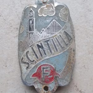 Vintage Head Badge Bicycles SCINTILLA France cycles antique Bike French vtg #2