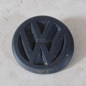 Vecchio stemma VW VOLKSWAGEN, distintivo mascotte, targa, auto, nero #2