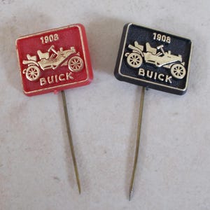 Lot 2 Vintage Pins Auto Automobile BUICK 1908 1960er VTG Anstecker
