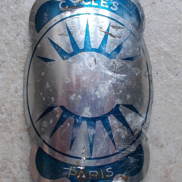 Ancienne Plaque Vélo Cycles France Bicyclette bike bicycle headbadge