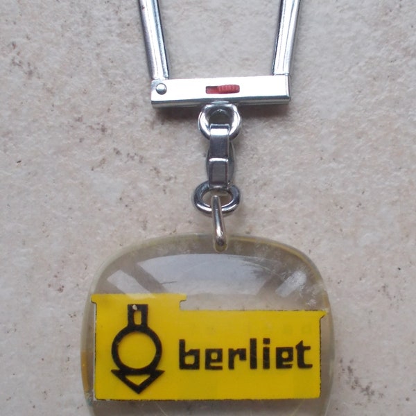 Ancien porte clefs clés vintage BERLIET Bourbon automobilia France 1960s