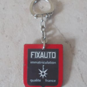 Porte-clés Ancien FIXAUTO - Publicitaire France, Années 60, Vintage