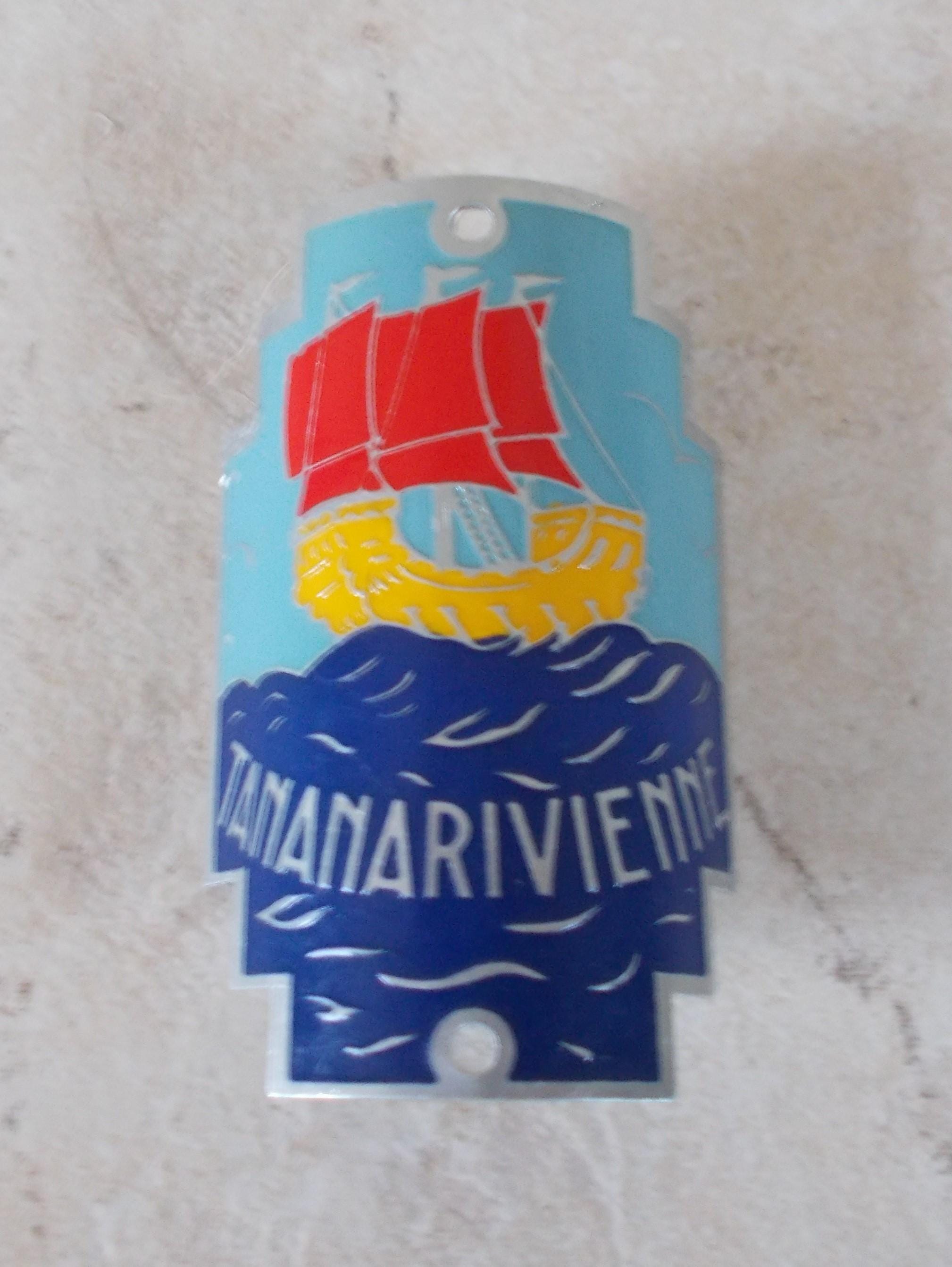 Ancienne plaque vélo TANANARIVIENNE France bicyclette