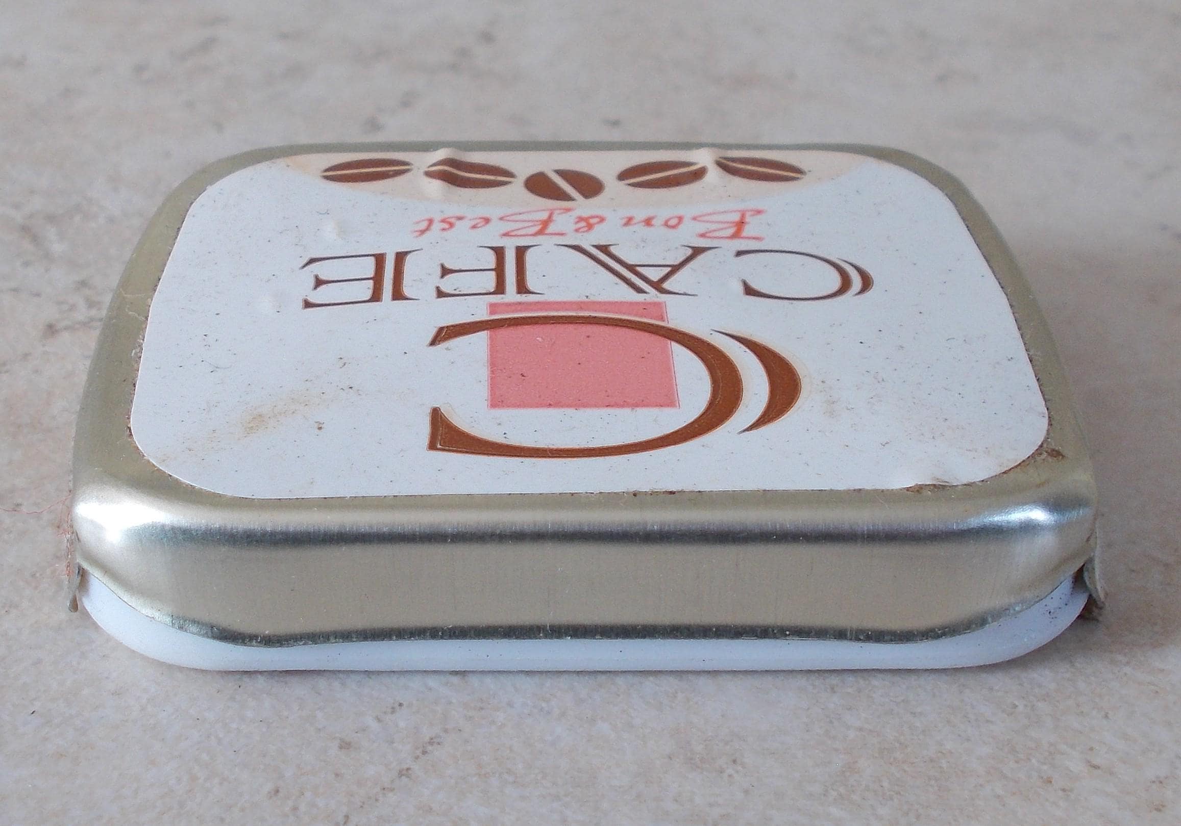 Caja de dulces de metal antigua CAFÉ Bon & Best Confitería Francia Vintage  - Etsy España