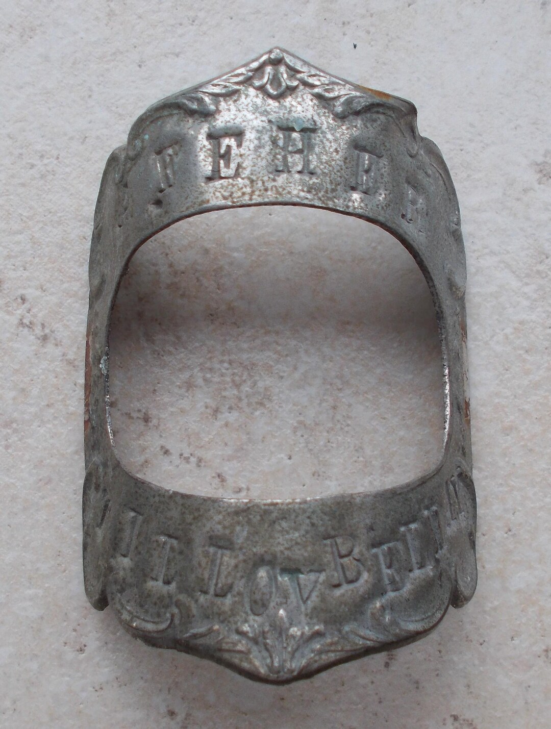 Porte Plaque Fiscale Vélo Ancien France - Métal #16 - Années 30 - Cyclisme Vintage