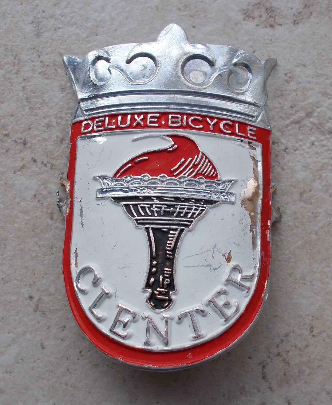 Plaque De Fourche Vélo Vintage Cycles ALCYON France - Ancien Badge De Bicyclette