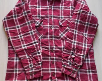 Chemise flanelle d’hiver St John's Bay M Rouge Très bon état L