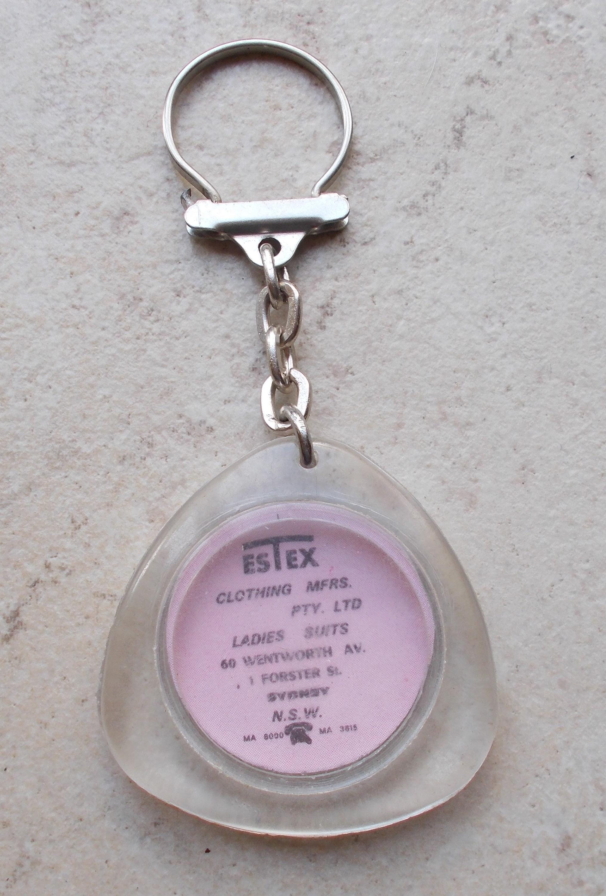 Vintage Keyring Key Chain ESTEX Ladies Suits Australia Antique
