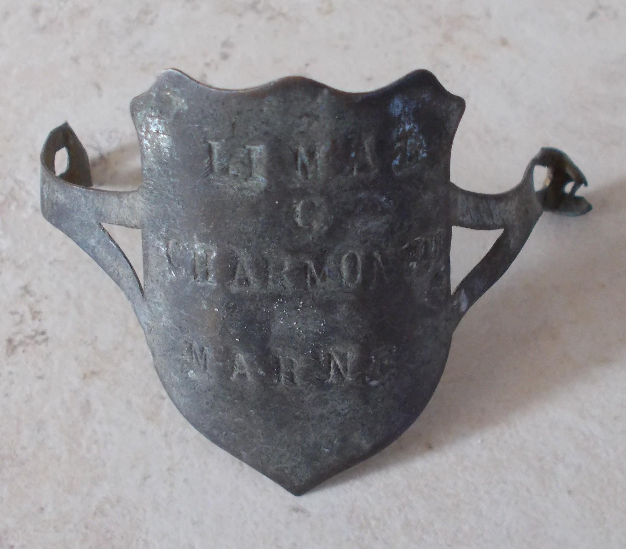 Plaque émaillée Ancienne Cycles LEARY - Head Badge Vélo Vintage France