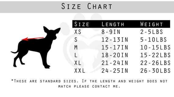 Adidog Size Chart