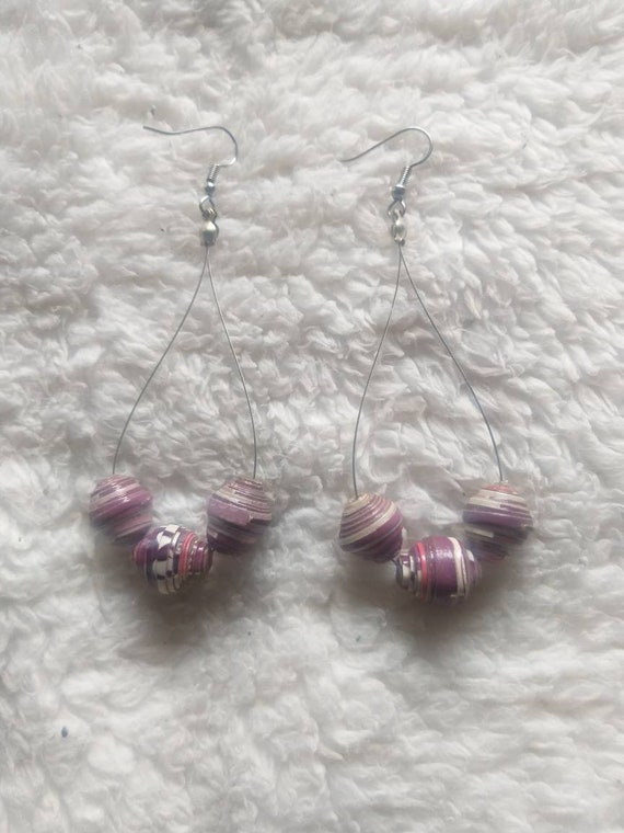 Paper Bead Earrings One Bead Handmade Beads Paper Beads Magazine
