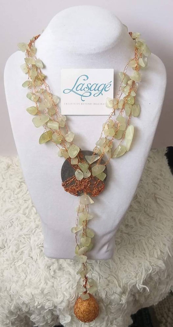 Crochet wire necklace best sale