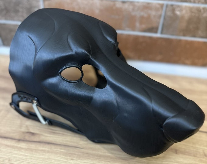 Doberman Fursuit Head Base with Moving Jaw, Hinges / Realistic / 3D printed