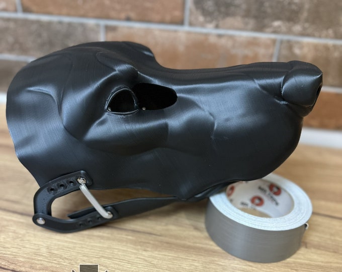 Realistic 3D Printed Doberman Fursuit Head Base with Moving Jaw Hinges for DIY making