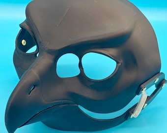 Owl Fursuit Head Base with Moving Jaw – 3D Printed, Realistic Bird Mask