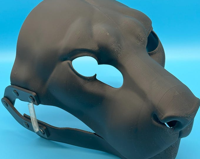 Realistic Tiger Fursuit Head Base with Moving Jaw - 3D Printed Parts For Feline Furry Costume