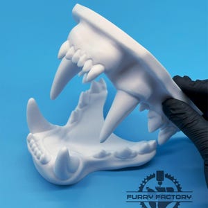Lion Fursuit Jaw Set: 3D Printed Realistic Big Cat Teeth for Lion Bases