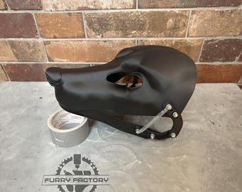 Base de cabeça fursuit raposa realista com maxilar móvel – impresso em 3D