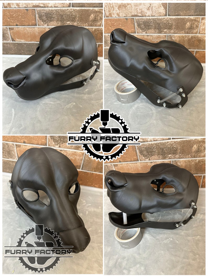 realistic hyena fursuit head base with moving jaw in realistic style