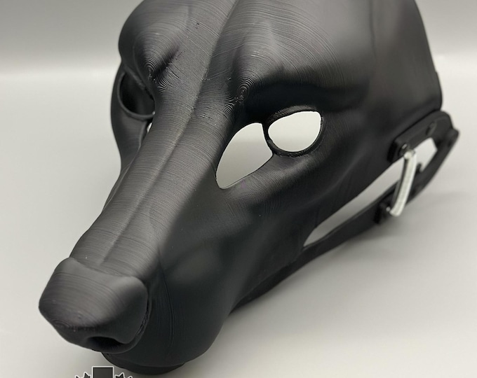 Wolf Fursuit Head Base with Moving Jaw, Hinges / Realistic / 3D printed (Updated shape)