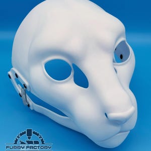 Realistic Cat Fursuit Head Base with Moving Jaw and Hinges - 3D Printed