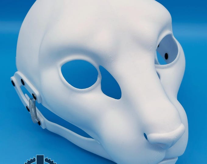 Cat Fursuit Head Base with Moving Jaw, Hinges / Realistic / 3D printed (Updated size)
