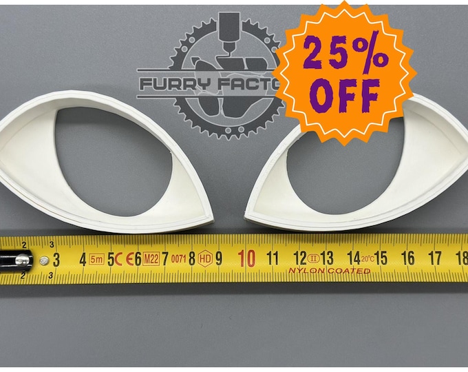 3D Printed Fursuit Eye Blanks – Follow-Me Style – Custom Design – Matches Our Semi-Toony Fox Base