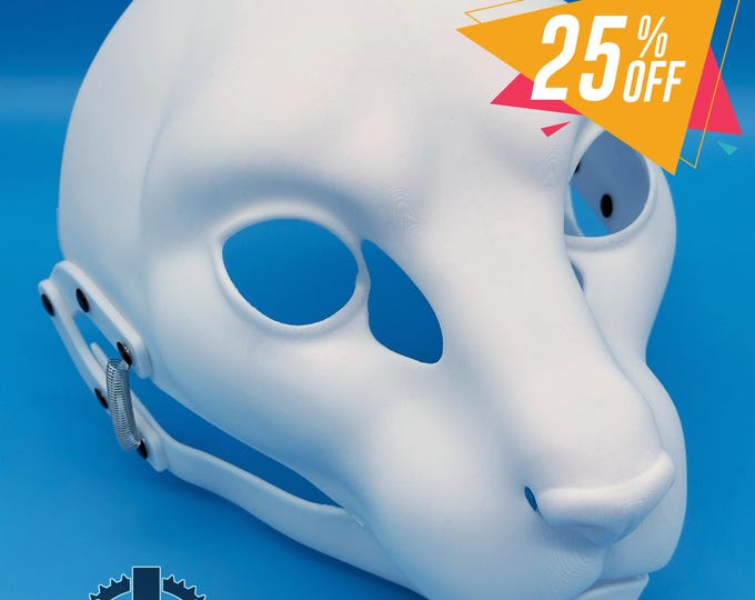 Cat Fursuit Head Base with Moving Jaw, Hinges / Realistic / 3D printed (Updated size)