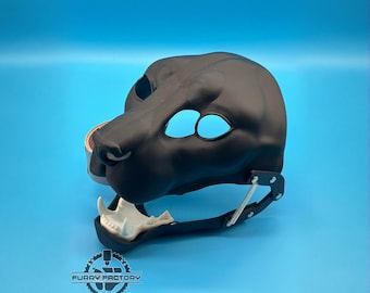Realistic Lynx Fursuit Head Base with Moving Jaw Mechanism