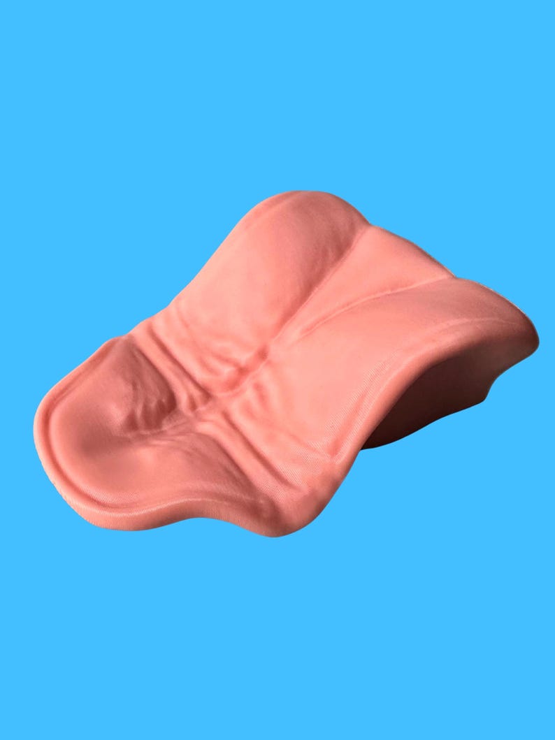 Hyena fursuit snarl tongue, pink 3D-printed PLA+ canine tongue accessory for yeen fursuit and cosplay.