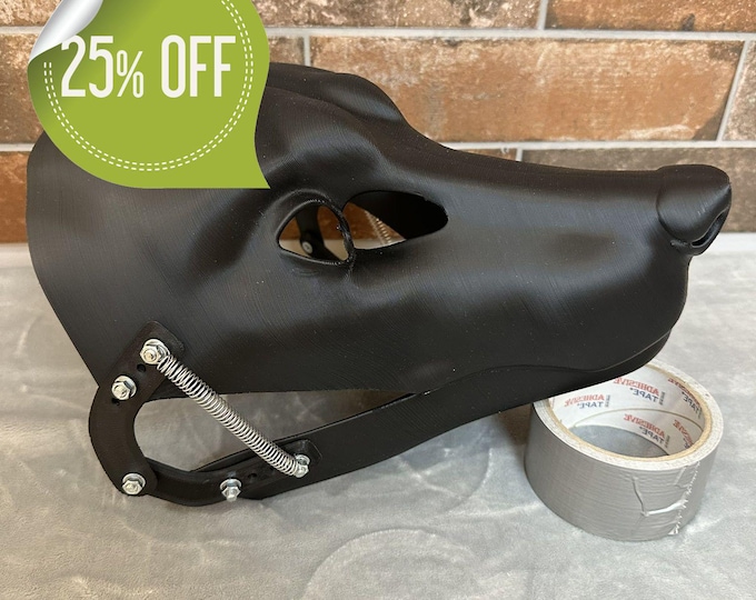 3D Printed Fox Fursuit Head Base with Moving Jaw - Realistic Canine Furry Costume